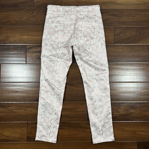 Bevy Flog Size 24 Rose Gold Pink Python Snake Shely Drawstring Pull On Pants - Picture 7 of 11